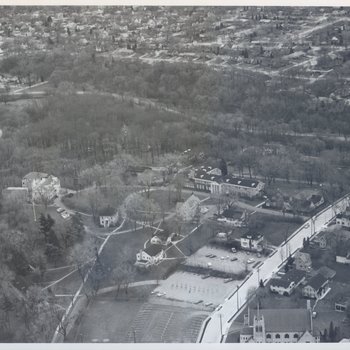 Aerial view of Milwaukee Sanitarium, 1950-1960's