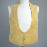 Man’s vest, yellow corduroy, c. 1900, front view