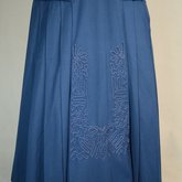 Wedding suit, blue wool with cord-work 1909, skirt