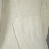 Suit, white linen, cutaway jacket and ankle-length skirt, c. 1912, detail of back