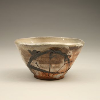 Wood-fired stoneware bowl