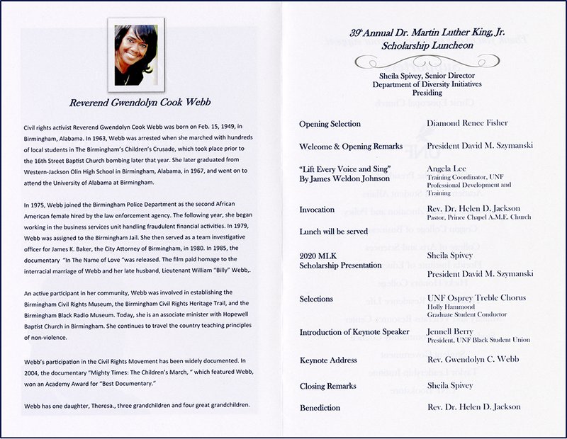 MLK Scholarship Luncheon Program