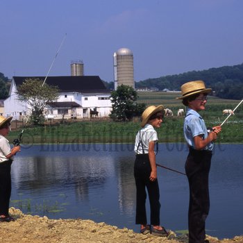 Amish boys fishing 3