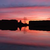 Mirror Sunset Over Cedar Lake