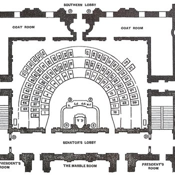 Diagram of the Senate Floor, 1887