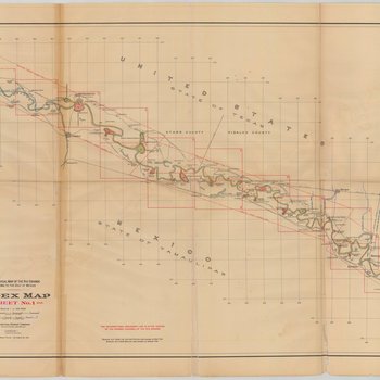 Topographical Map of the Rio Grande From Roma To The Gulf Of Mexico Index Map, Sheet No. 1