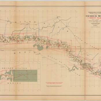 Topographical Map of the Rio Grande From Roma To The Gulf Of Mexico Index Map, Sheet No. 2