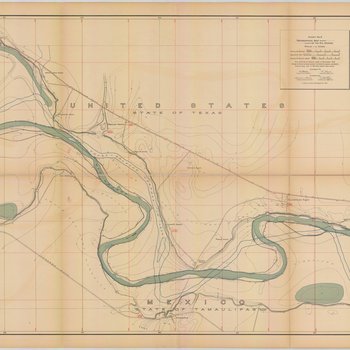 Topographical Map of the Rio Grande From Roma To The Gulf Of Mexico Sheet No. 02 [Villarreales Ranch, Texas]