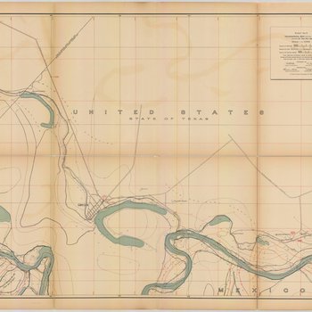 Topographical Map of the Rio Grande From Roma To The Gulf Of Mexico Sheet No. 06 [Grulla, Texas]