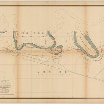 Topographical Map of the Rio Grande From Roma To The Gulf Of Mexico Sheet No. 07 [Valadeces, Tamaulipas]