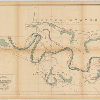Topographical Map of the Rio Grande From Roma To The Gulf Of Mexico Sheet No. 14 [Capote Ranch, Texas]