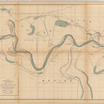 Topographical Map of the Rio Grande From Roma To The Gulf Of Mexico Sheet No. 15 [San Juan Hacienda, Texas]