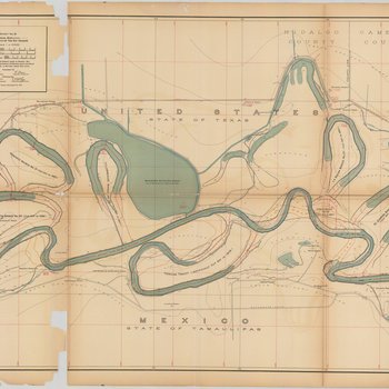 Topographical Map of the Rio Grande From Roma To The Gulf Of Mexico Sheet No. 18 [Zacatal Ranch, Texas; Mercedes, Texas]