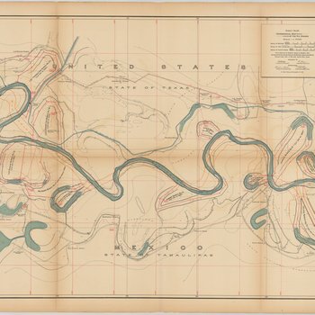 Topographical Map of the Rio Grande From Roma To The Gulf Of Mexico Sheet No. 20 [Los Indios, Carricitos, Landrum, Texas; Escondido Ranch, Texas]
