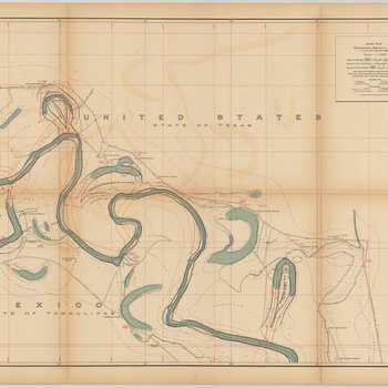 Topographical Map of the Rio Grande From Roma To The Gulf Of Mexico Sheet No. 21 [Encantada, Ranchito, El Calaboz, Texas]