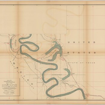 Topographical Map of the Rio Grande From Roma To The Gulf Of Mexico Sheet No. 22 [San Pedro, Texas; Tahuachal Ranch, Tamaulipas]
