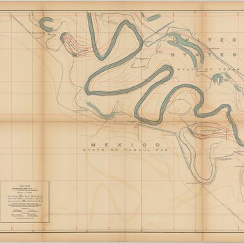 Topographical Map of the Rio Grande From Roma To The Gulf Of Mexico Sheet No. 23 [Las Rucias, Texas; Cinco de Mayo Ranch, Tamaulipas]