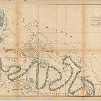 Topographical Map of the Rio Grande From Roma To The Gulf Of Mexico Sheet No. 24 [Brownsville, Texas]