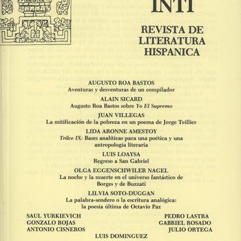 INTI Número 9 - Primavera 1979, Front Cover