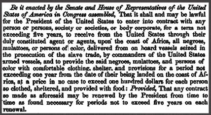 1860 Jun 16. An Act to amend an Act entitled "An Act in addition to the Acts prohibiting the Slave Trade."
