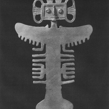 Anthropozomorphic Breast-plate,  0 – 1000 A.D., Early Tolima (Río Blanco, Tolima)