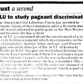 ACLU to Study Pageant Discrimination