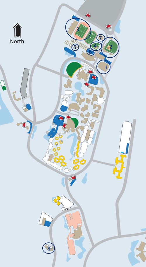 Map of Athletic Facilities