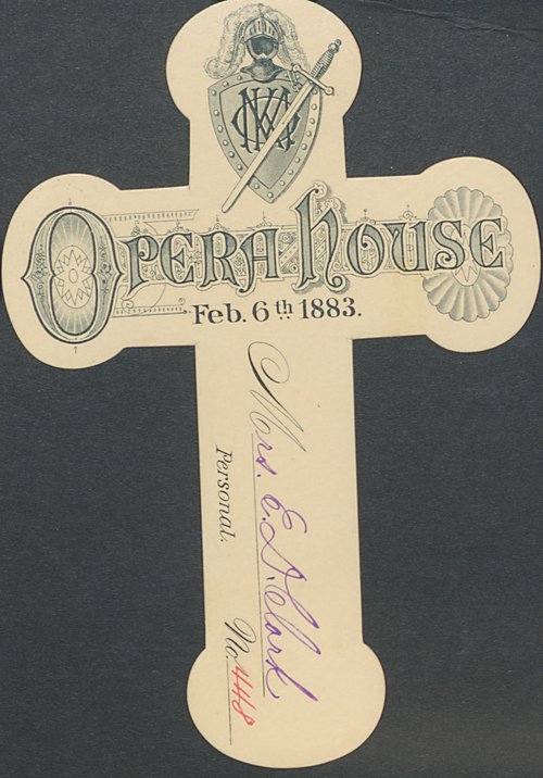 Personal Invitation to Opera House, New Orleans, 6 Feb. 1883