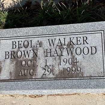 Beola Walker Brown Haywood