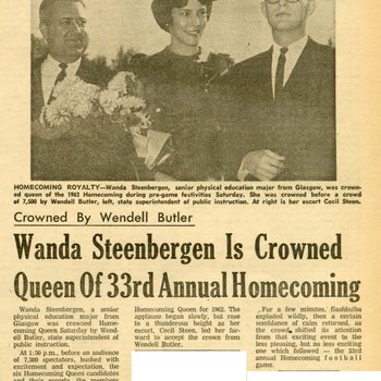 Wanda Steenbergen is Crowned Queen of 33rd Annual Homecoming