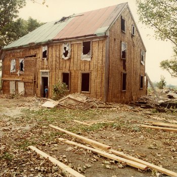 Mott House 203: Dismantling, East North View