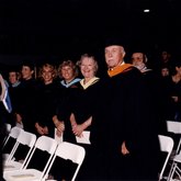 1998 Lynn Commencement: Faculty and staff during graduation