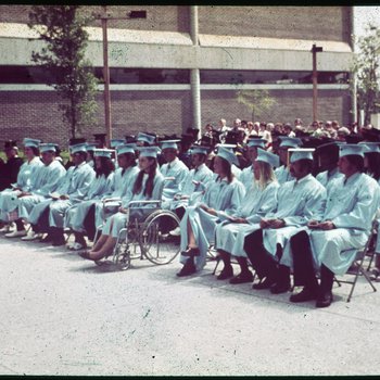 Graduates at the First Commencement Ceremony