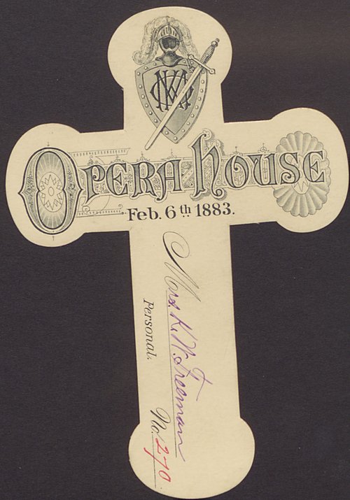Personal Invitation to Opera House, New Orleans, 6 Feb. 1883