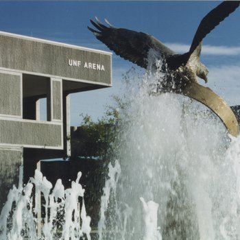 UNF Arena with Osprey Sculpture