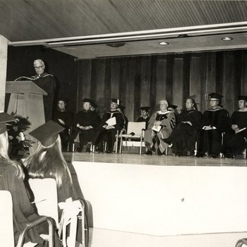 1971 Marymount Commencement: Father Fagan