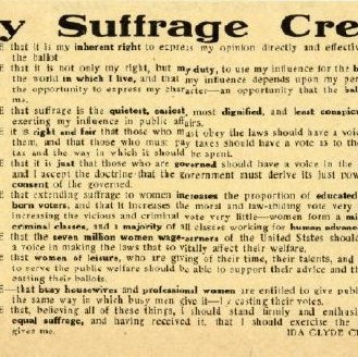 My Suffrage Creed