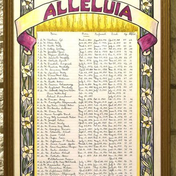 Alleluia Roster, Pelletier Hall, Image 1