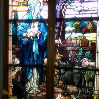 Good Shepherdess Window: Detail