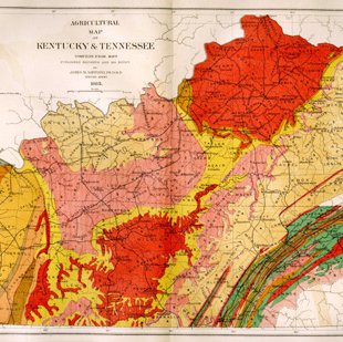 Agricultural Map of Kentucky and Tennessee