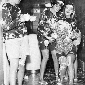Shaving Cream Fight in Women's Dorm