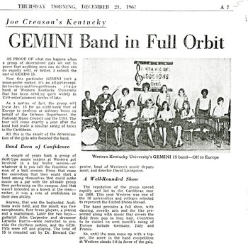 GEMINI Band In Full Orbit