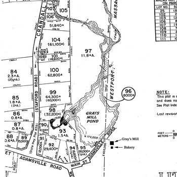 Gray's Mill 001: Map of Gray's Mill Pond