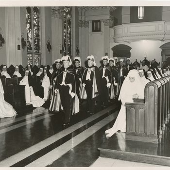 Knights of Columbus Procession during Centenary Celebration, May 6, 1957