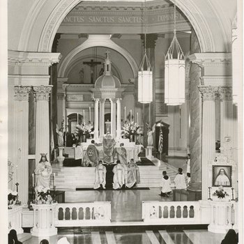Archbishop Karl Alter, Pontifical High Mass, Girls' Town Centennial, May 6, 1957