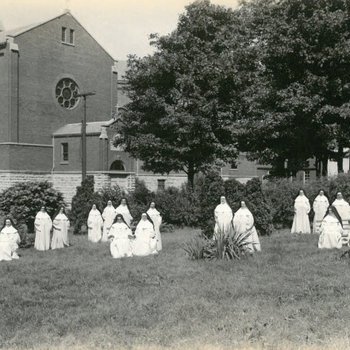 Sisters of the Good Shepherd outside Girls' Town Chapel