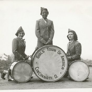 Percussion Musicians, Girls' Town Marching Band