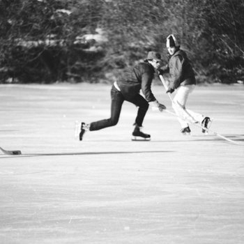 Ice Hockey on College Lake, January 1978 11