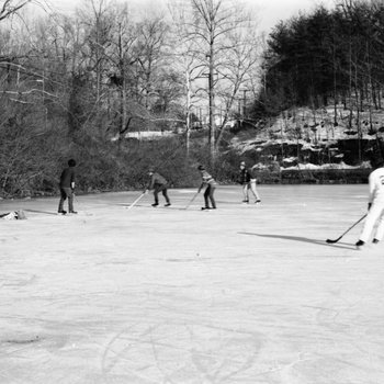 Ice Hockey on College Lake, January 1978 8