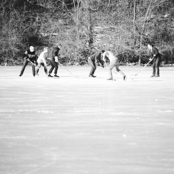 Ice Hockey on College Lake, January 1978 7